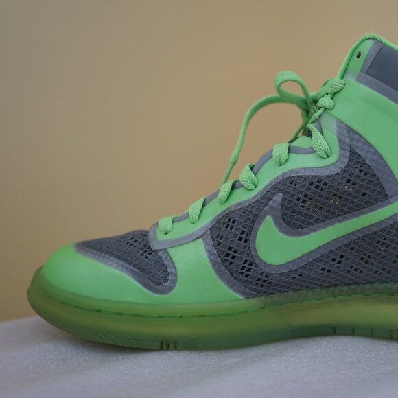 Rare 2012 Nike iD Dunk High HyperFuse Green 488098-991 Men’s Size: 9 Sneakers - Picture 2 of 16